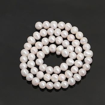 1 Strand Natural Cultured Freshwater Pearl Beads Strands, Potato, Bisque, 2.5~3x3.5~4.5x3~4mm, Hole: 0.5mm, about 119~124pcs/strand, 13.78~13.90 inch(35~35.3cm)