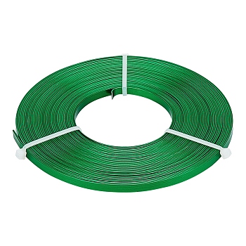 Aluminum Wire, Flat Craft Wire, Bezel Strip Wire for Cabochons Jewelry Making, Medium Sea Green, 5x1mm, about 10m/roll