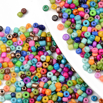 12/0 Glass Seed Beads, Mixed Style, Round Hole, Round, Mixed Color, 12/0, 2.5~3x1.5~2.5mm, Hole: 0.8mm, about 44000pcs/bag, about 450g/bag