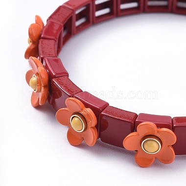 (Jewelry Parties Factory Sale)Tile Elastic Bracelets(BJEW-K004-13)-3