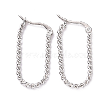 Oval Titanium Steel Earrings