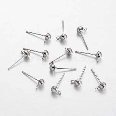 Brass Stud Earring Findings(KK-F371-34P-A)-2