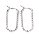 Titanium Steel Twist Rope Oval Hoop Earrings for Women(EJEW-A074-01P)-1