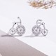 Boucles d'oreilles en laiton zircon cubique micro pavé clair(EJEW-BB61226-A)-2