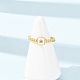 Brass Shell Open Cuff Rings for Women(RJEW-K309-38G)-1