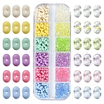 Opaque & Transparent Acrylic Beads, Peanut, Mixed Color, 4~6.5x4~6.5x3mm, Hole:  1.2~1.4mm(MACR-YW0003-16)