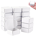 30Pcs Paper Folding Box, Corrugated Board Box, Postal Box, Square, White, 4.1x3.8x2cm(CON-CN0001-28)