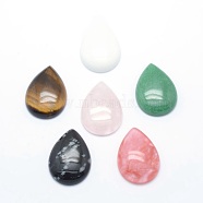 Natural & Synthetic Mixed Stone Cabochons, Drop, 34~35x24~25x6.5~7mm(G-P393-G)