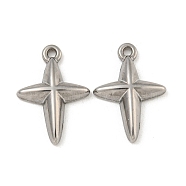 Non-Tarnish 304 Stainless Steel Pendants, Star Charm, Stainless Steel Color, 18.5x13x3mm, Hole: 1.2mm(STAS-N103-127P)