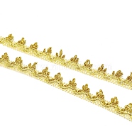 Metallic Braided Lace Trim, Triangle Fringe Decorative Trimming, for Craft Sewing, Garment Accessories, Gold, 3/4 inch(20mm)(OCOR-WH0066-35B)