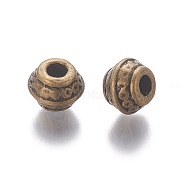 Tibetan Antique Bronze Metal Lead Free & Nickel Free & Cadmium Free, 9x7mm, Hole: 3.5mm(MLF0586Y-NF)