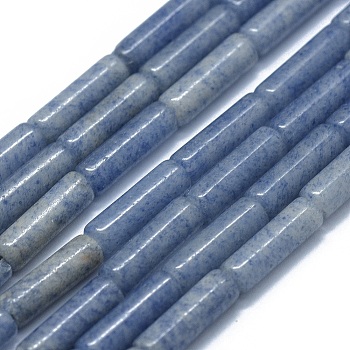 Natural Blue Aventurine Beads Strands, Column, 11~15x3.5~4.5mm, Hole: 1~1.2mm, about 28~30pcs/strand, 15.1~15.9 inch(38.5~40.5cm)