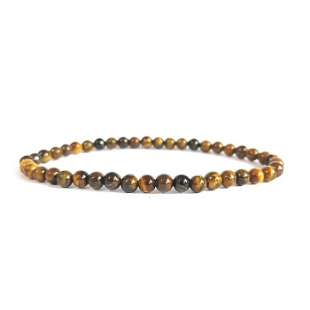 4MM Natural Tiger Eye Stretch Bracelets