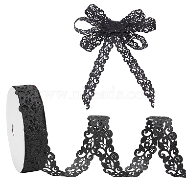 20 Yards Flower Polyester Lace Trim(OCOR-WH0077-085C)-1