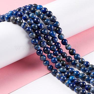 Chapelets de perles rondes en lapis-lazuli naturel(X-G-E262-01-6mm)-4