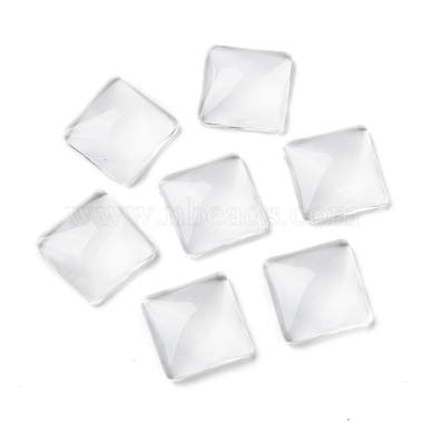 Transparent Clear Glass Square Cabochons(GGLA-A001-15mm)-4