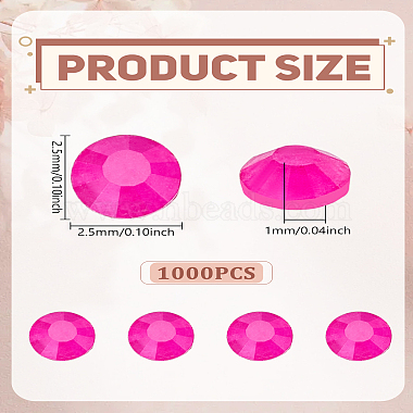 1000Pcs Glass Rhinestone Cabochons(DIY-LP0002-52B)-2