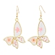 Alloy & Dried Flower Dangle Earrings(AL-Z001-02G-02)-4