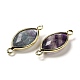 Natural Fluorite Faceted Connector Charms(G-K347-03G-15)-2