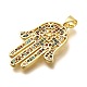 Rack Plating Brass Micro Pave Cubic Zirconia Pendants(KK-L226-103G)-2