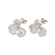 Brass Enamel Stud Earring Findings(KK-CBA58F9-01P-02)-1