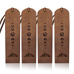 Cowhide Leather Labels, Handmade Embossed Tag, with Holes, for DIY Jeans, Bags, Shoes, Hat Accessories, 180x50x1.2mm(AJEW-WH0386-0009)