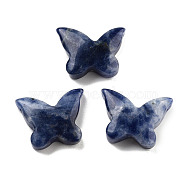 Natural Sodalite Pendants, Butterfly Charms, 19.5x15x5.5mm, Hole: 1mm(G-H007-07F)