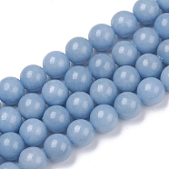 Natural Angelite Beads Strands, Round, 12mm, Hole: 1mm, about 34pcs/strand, 15.91 inch(40.5cm)(G-G840-03-12mm)
