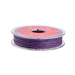 2-Ply Round Waxed Cotton Thread Cords, Import From Japan, Dark Violet, 0.5mm, about 21.87 Yards(20m)/Roll(YC-T004-01A-24)