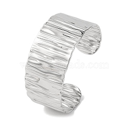 304 Stainless Steel Bangles for Women, Stainless Steel Color, Inner Diameter: 2-3/8x2 inch(6x5cm)(BJEW-B104-03P)