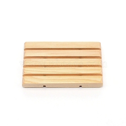 Bamboo Soap Dish, Soap Savers for Bar Soap, Rectangle, BurlyWood, 62.5x106x16mm(DJEW-WH0037-41)