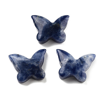 Natural Sodalite Pendants, Butterfly Charms, 19.5x15x5.5mm, Hole: 1mm