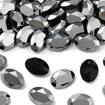 Preciosa&reg MAXIMA Crystal Fancy Stones, Czech Crystal, 435 12 601 Oval, Unfoiled, 23980 272 Hematite, 14x6mm