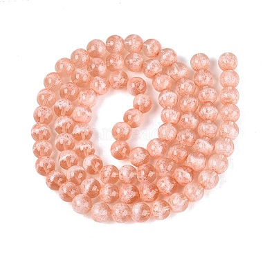 Transparent Half Spray Painted Glass Beads Strands(GLAA-Q110-02A-06)-2