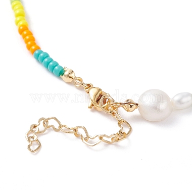 Emaille-Anhänger-Halskette mit Zitronenscheibe für Mädchen und Frauen(X1-NJEW-TA00013)-7