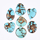 Assembled Natural Bronzite and Synthetic Turquoise Pendants(G-S329-033)-1