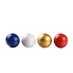 160 pcs 4 couleurs 4 juillet fête de l'indépendance américaine perles rondes en bois naturel peint(WOOD-LS0001-01A)-2