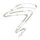 202 Stainless Steel Rosary Bead Necklaces(NJEW-D060-01E-GP)-1