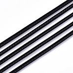 Waxed Polyester Cords, for Jewelry Making, Black, 1.5mm, about 10m/roll(YC-R004-1.5mm-12)