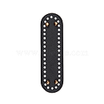 PU Leather Oval Long Bottom for Knitting Bag, Women Bags Handmade DIY Accessories, Black, 18.1~18.2x5.1x0.4cm(FIND-WH0043-56A)