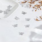 10Pcs Alloy Butterfly Charms, Long-Lasting Plated, Nickel Free & Lead Free, Silver, 11x15x3mm, Hole: 1mm(FIND-LP0005-23)