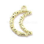 Alloy Pendants, Golden, Moon, 23x16x2mm, Hole: 2mm(X1-FIND-M078-01A-G)