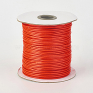 Eco-Friendly Korean Waxed Polyester Cord, Orange Red, 1.5mm, about 169.51~174.98 Yards(155~160m)/Roll(YC-P002-1.5mm-1183)