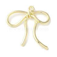 Rack Plating Alloy Pendants, Cadmium Free & Nickel Free & Lead Free, Bowknot, Golden, 47x42x6mm, Hole: 2.8mm(FIND-I039-043G-04)