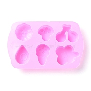 Food Grade Silicone Molds, Fondant Molds, Baking Molds, Chocolate, Candy, Biscuits, UV Resin & Epoxy Resin Jewelry Making, Pink, 16.8x10.7x2.3cm(DIY-E028-05)