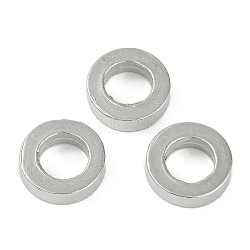 CCB Plastic Beads, Donut, Platinum, 12x7.5mm, Hole: 3.5mm(CCB-G020-27P)