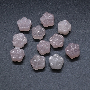 Natural Rose Quartz Beads, Flower, 12x12mm