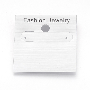Plastic Earring Display Card, Rectangle, Gainsboro, Size: about 51mm long, 49mm wide.