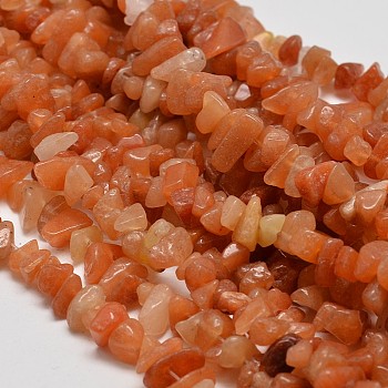 Chip Natural Aventurine Beads Strands, 5~8x5~8mm, Hole: 1mm, 32 inch