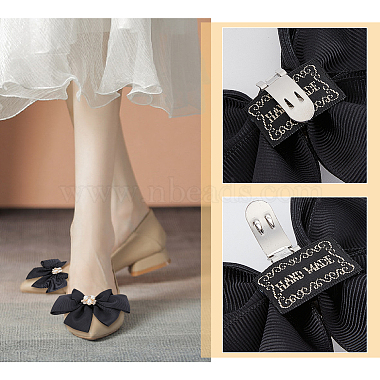 décorations de chaussures bowknot en polyester(FIND-WH0002-18A)-4